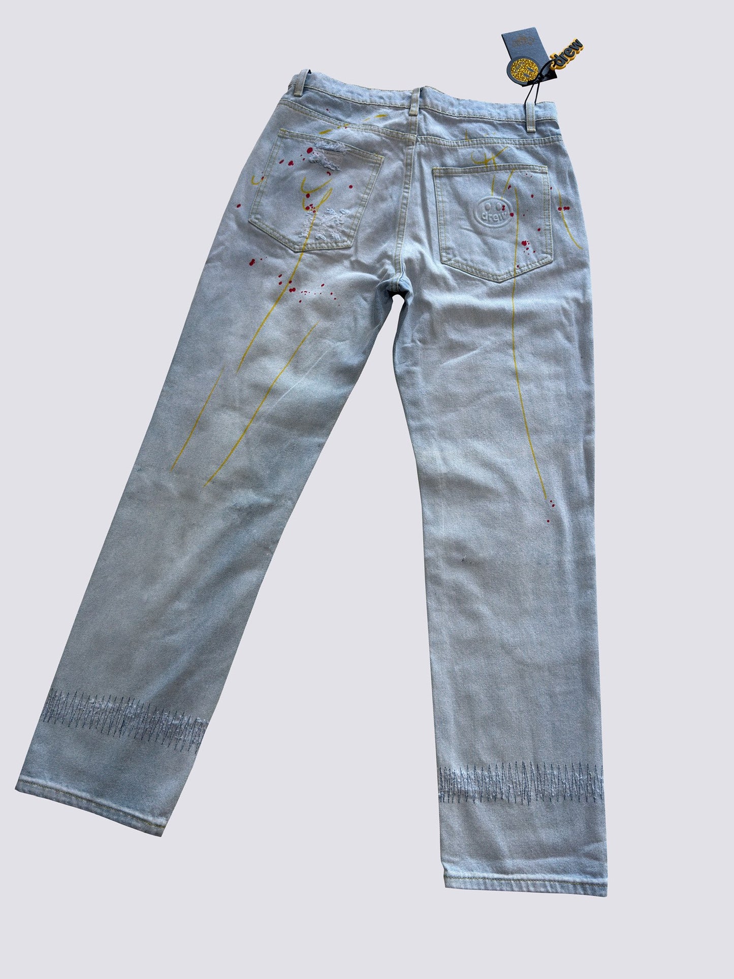 Drew House Teddy Bear Smiling Face Jeans