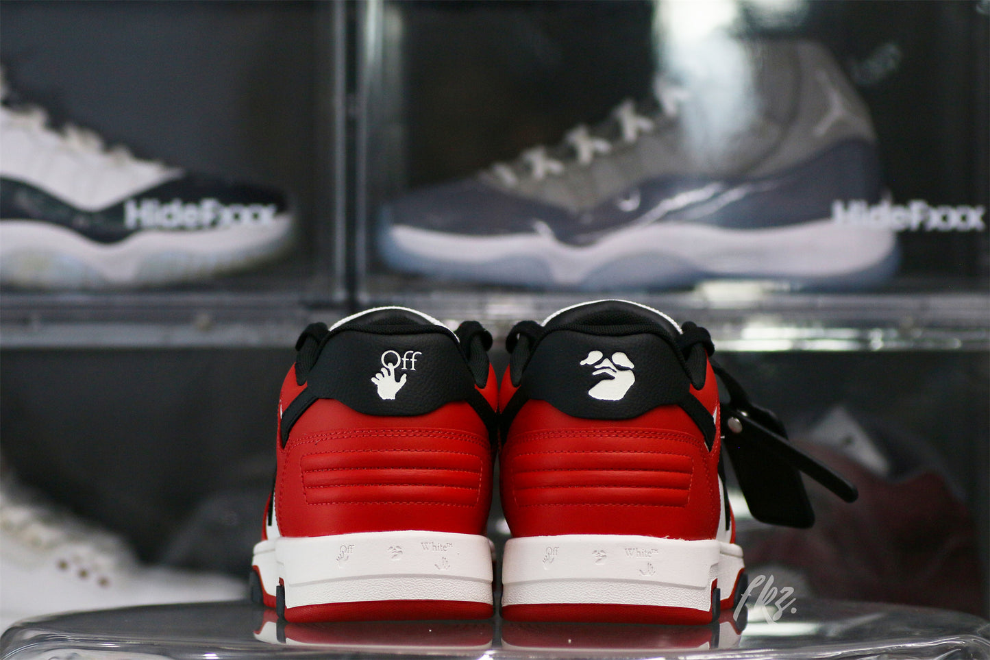 OFF-WHITE White & Black Red 'Out Of Office' Sneakers