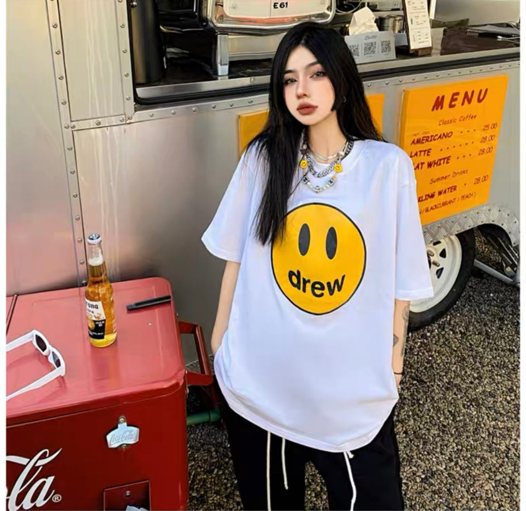 DREW classic smiley face printing short sleeves