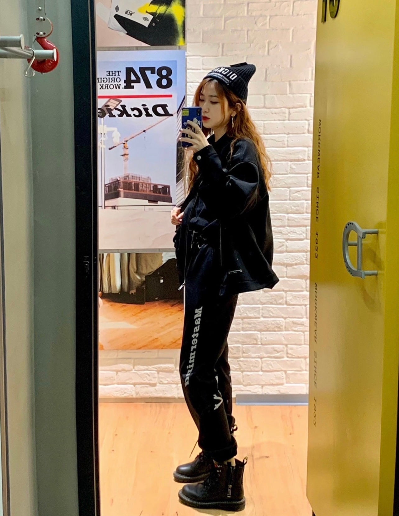 MMJ joint Dickies reflective printed logo trousers