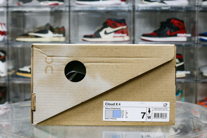 On Running Cloud X 4 Silver Chambray