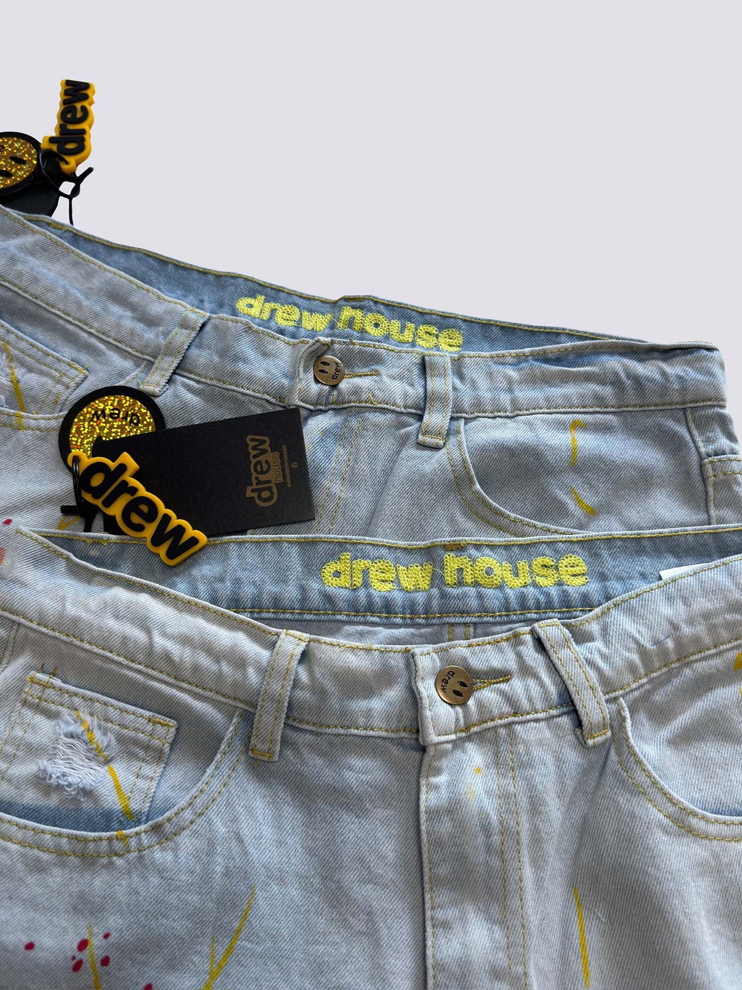 Drew House Teddy Bear Smiling Face Jeans