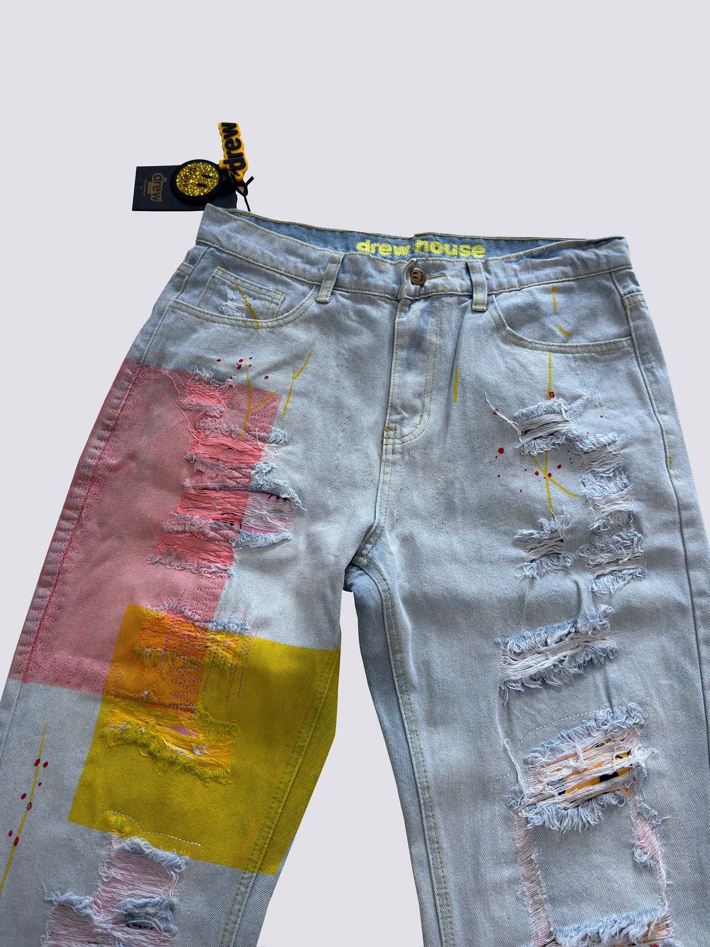 Drew House Teddy Bear Smiling Face Jeans