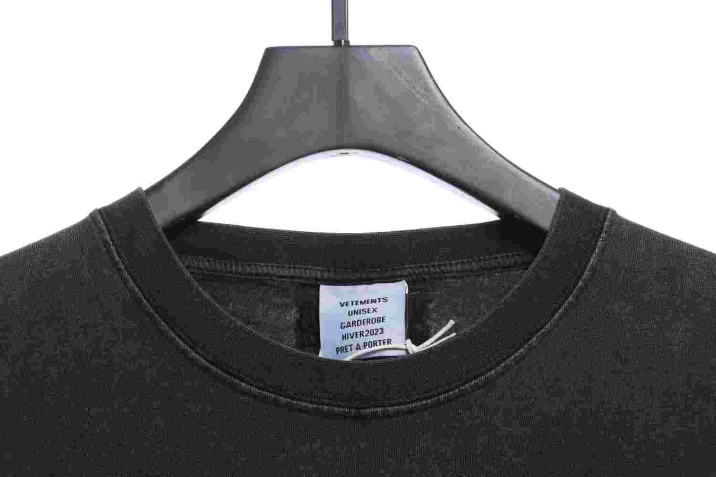 Vetements 23SS Washed Letter Embroidered Short Sleeve T-Shirt