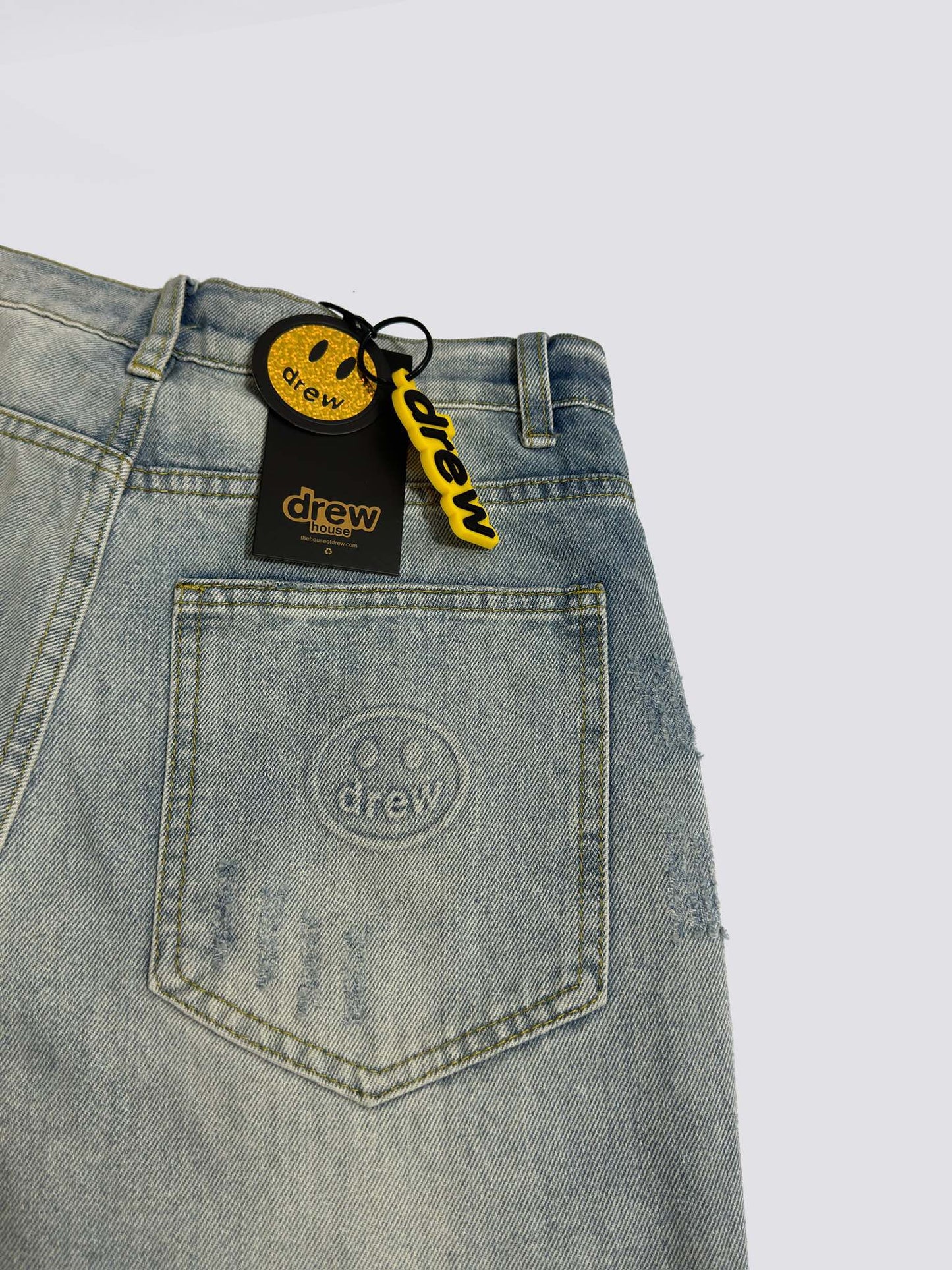 Drew House Smiley Face Jeans With Holes