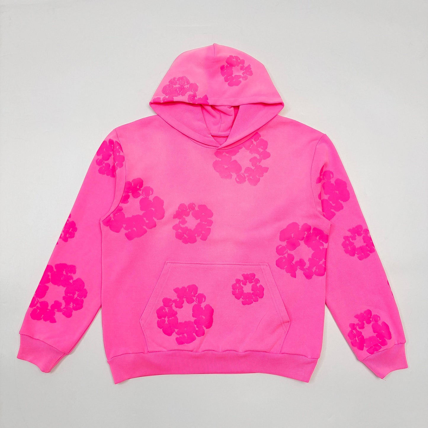 1:1 New color pink puff hoodie pant