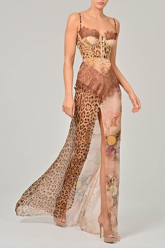 Whispers of the Wild – Waist-Tied Maxi Dres
