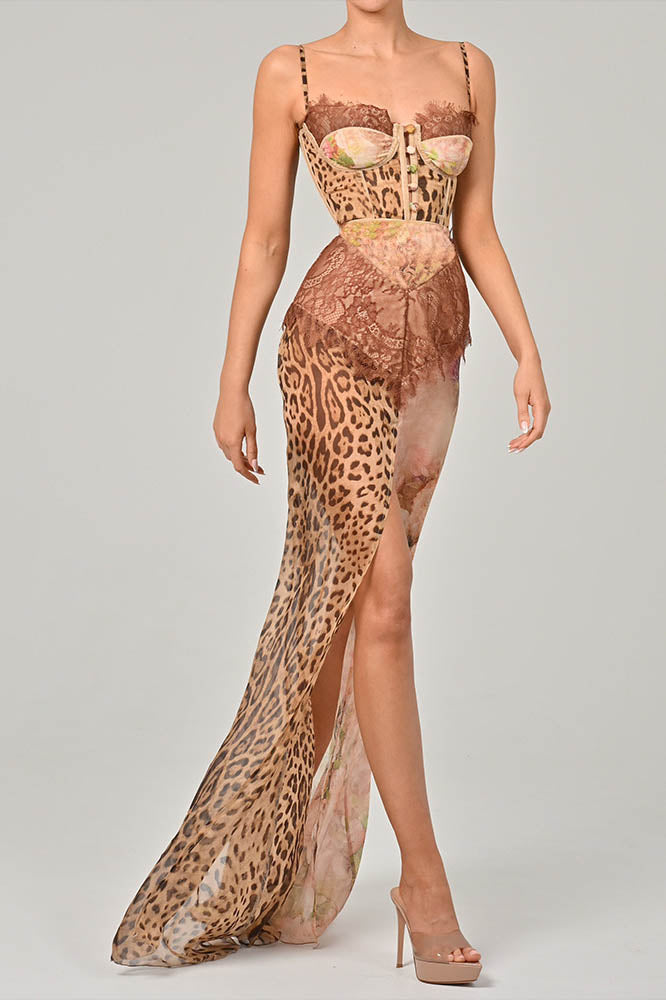 Whispers of the Wild – Waist-Tied Maxi Dres