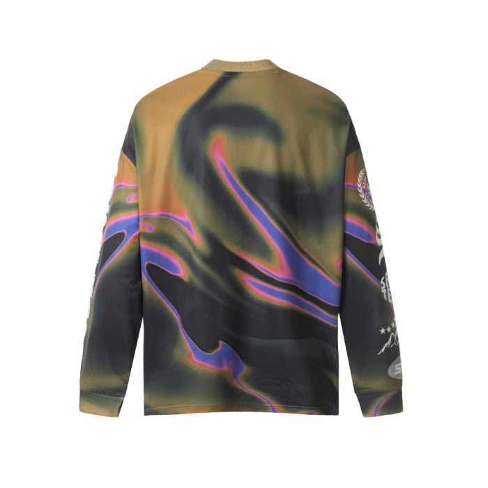 Saint Mich@el Tears Full Print Long Sleeve Vintage Autumn/Winter T-Shirt