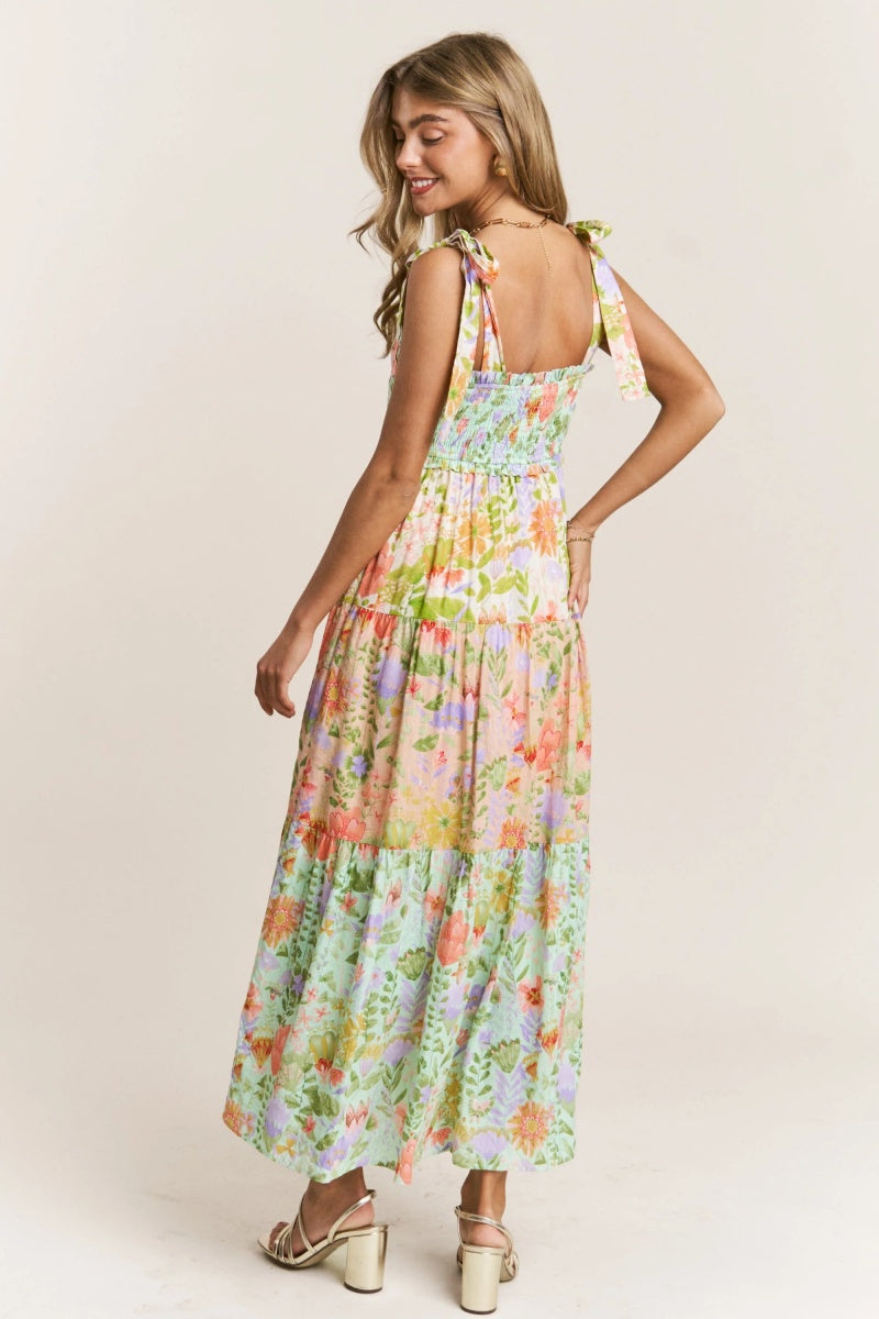 Meadow Bloom Tiered Maxi Dress