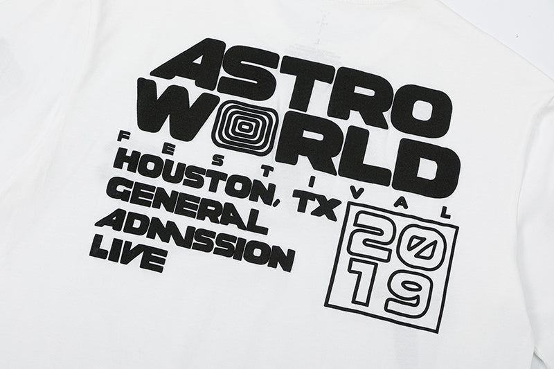 Travis Scott Cactus Jack Fesrival Staff Tee rap tour short sleeves