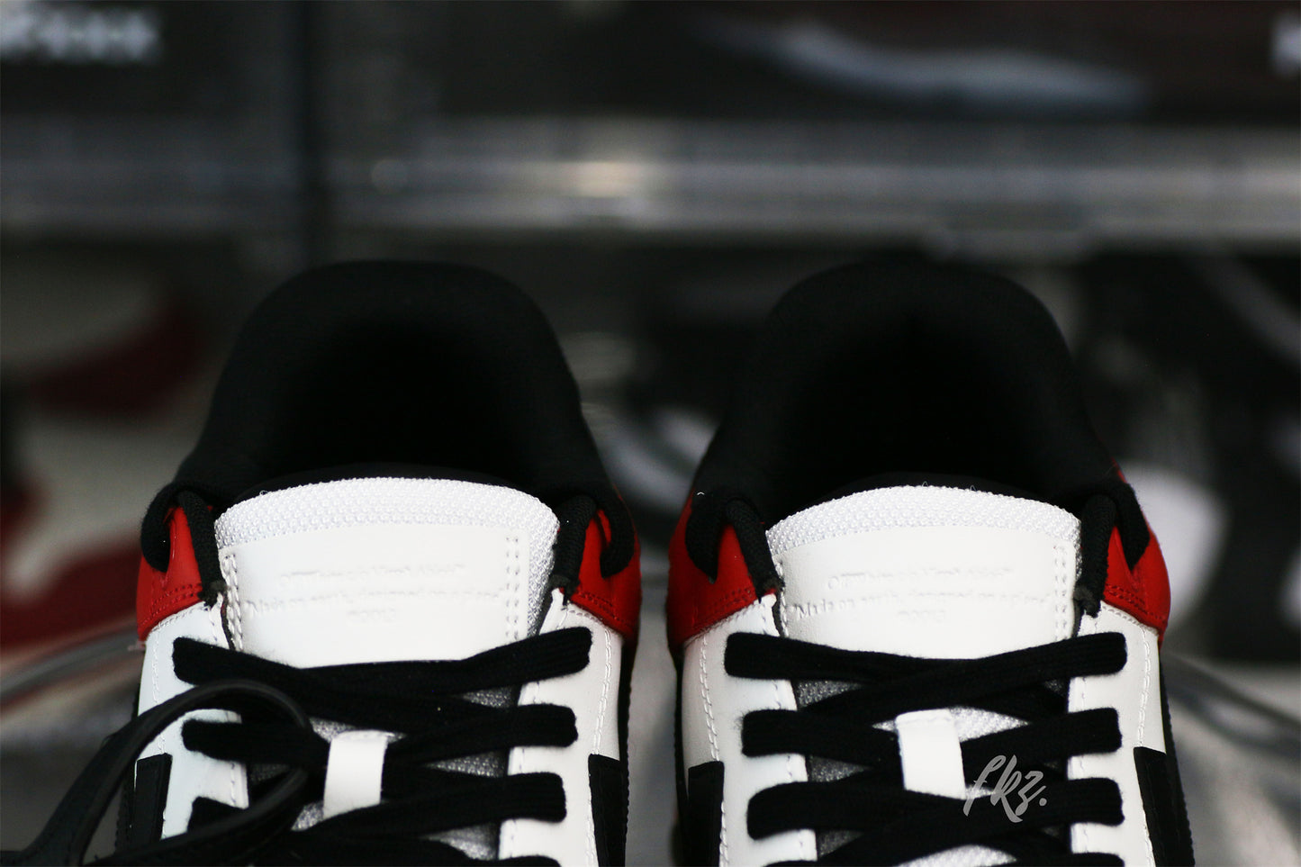 OFF-WHITE White & Black Red 'Out Of Office' Sneakers