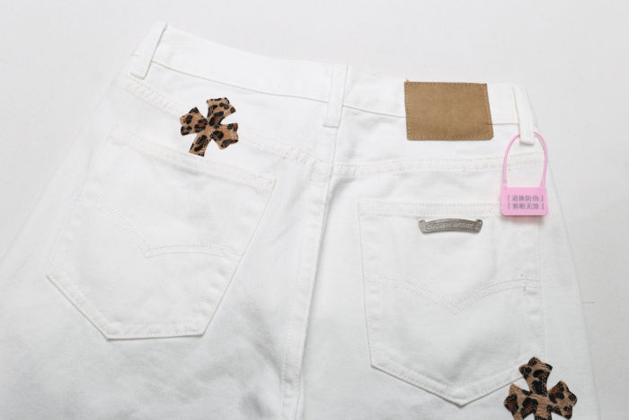 Chrome Hearts Ancient graffiti with Leopard Print Pants