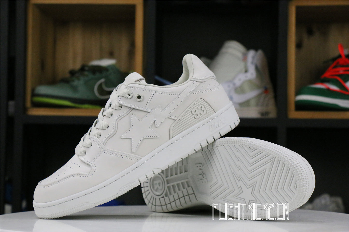 A Bathing Ape Bape SK8 Sta Triple White