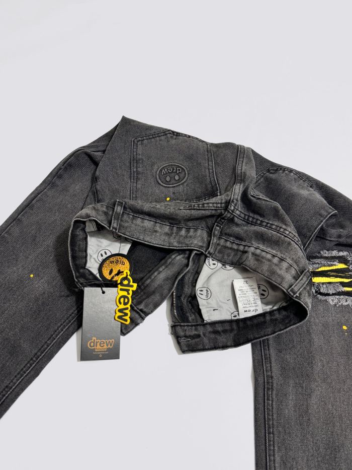 Drew House Broken Hole Washed Splash Ink Jeans