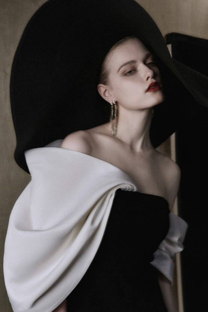 Oversized Bow Hepburn Dress