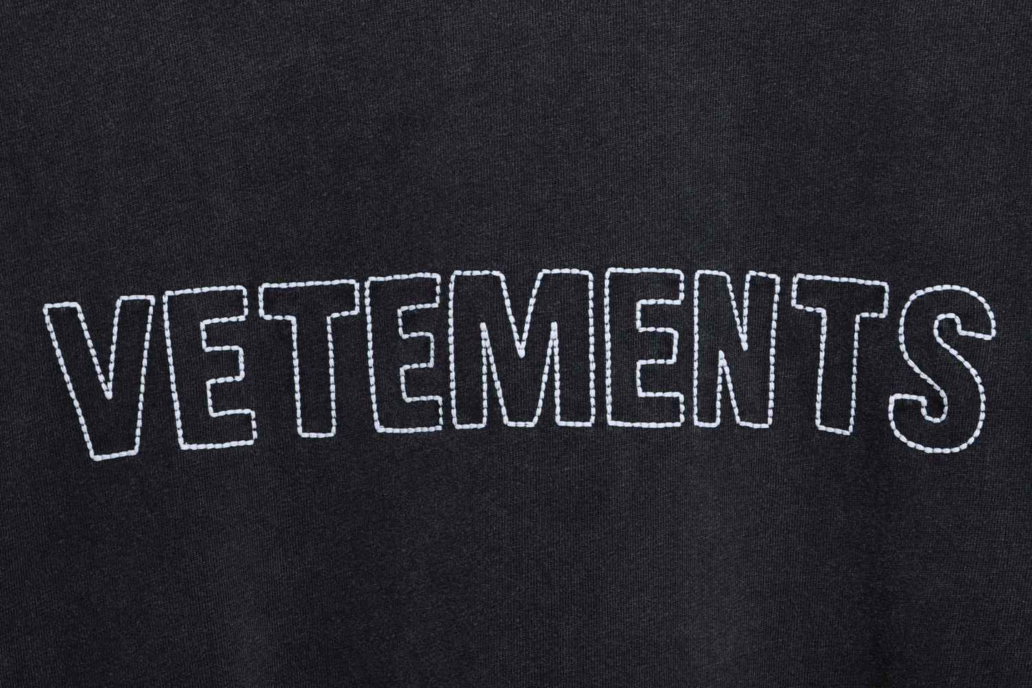 Vetements 23SS Washed Letter Embroidered Short Sleeve T-Shirt