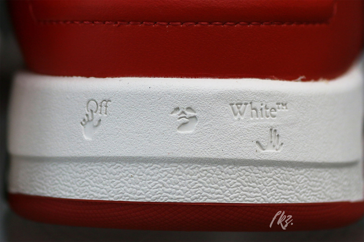 OFF-WHITE White & Black Red 'Out Of Office' Sneakers