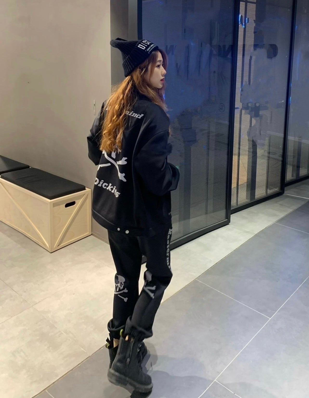 MMJ joint Dickies reflective printed logo trousers