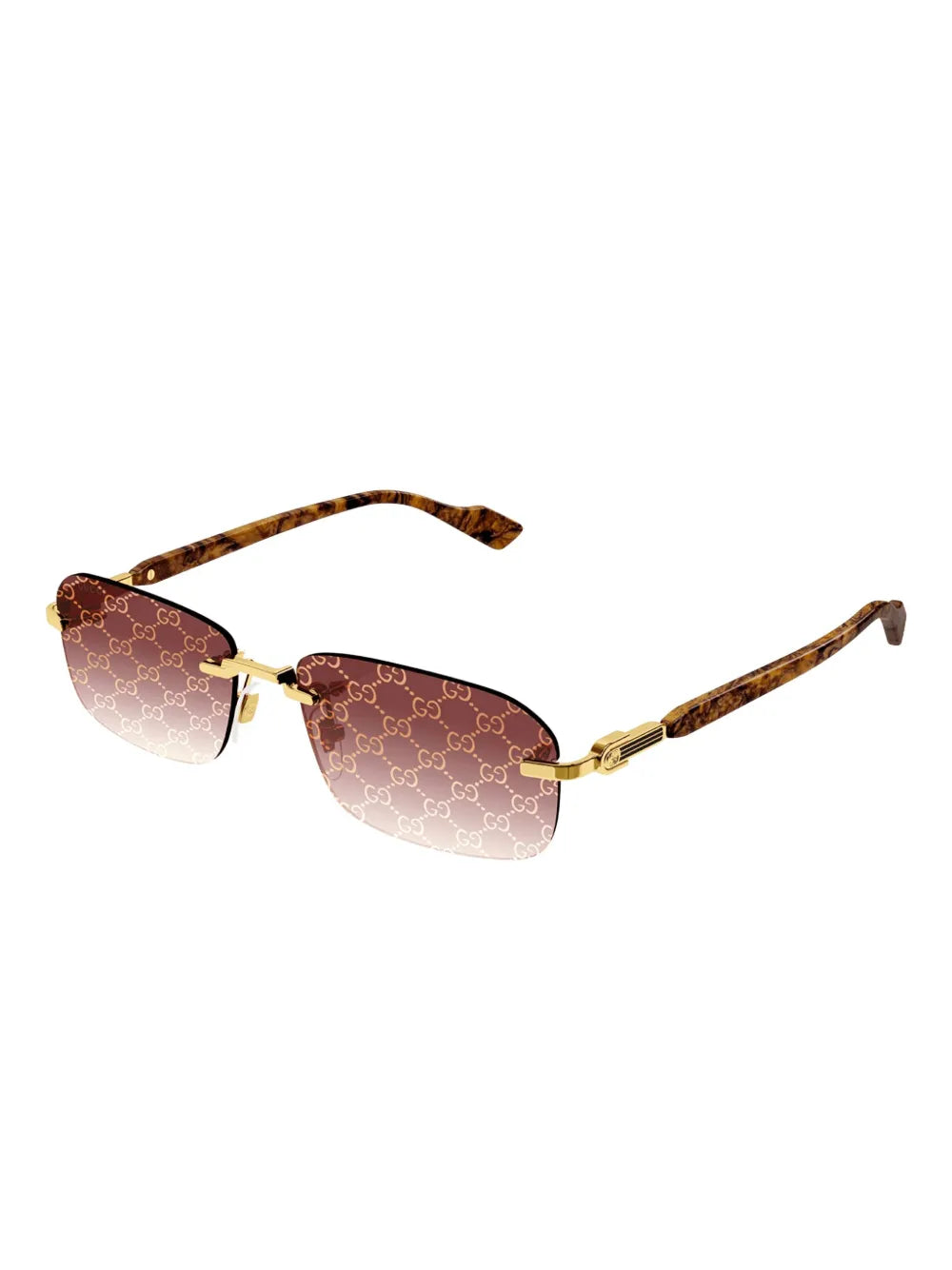 Gucci Eyewear rectangle-frame "Brown" sunglasses
