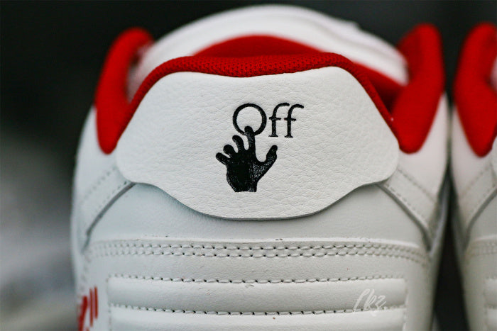 OFF-WHITE White & Red Out of Office 'OOO' sneakers