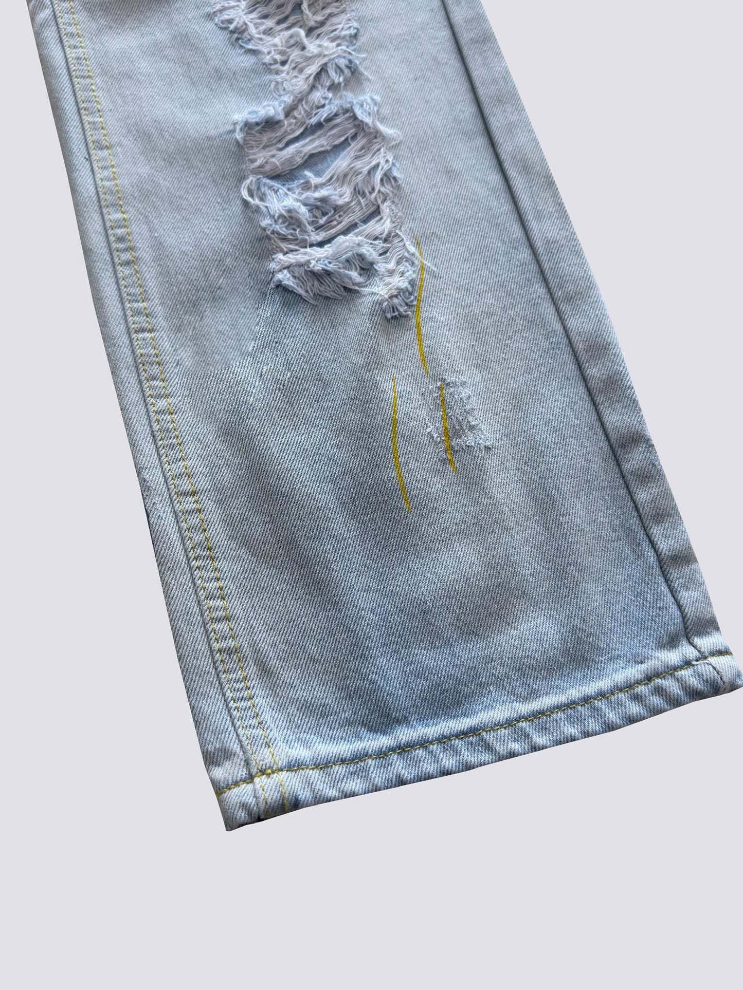 Drew House Teddy Bear Smiling Face Jeans