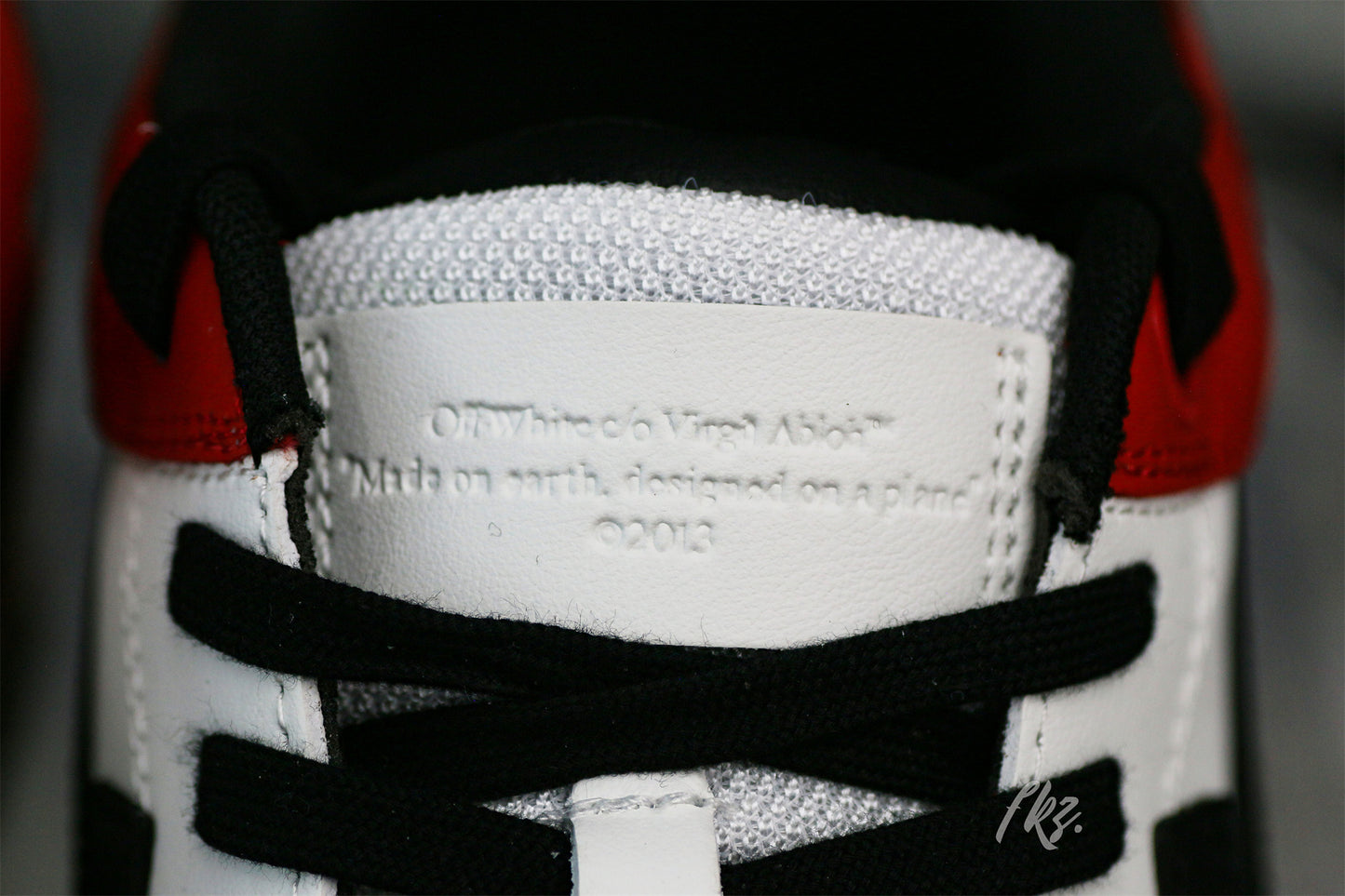 OFF-WHITE White & Black Red 'Out Of Office' Sneakers