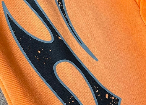 Hell$tar Studios Fire Orange Hoodie pants