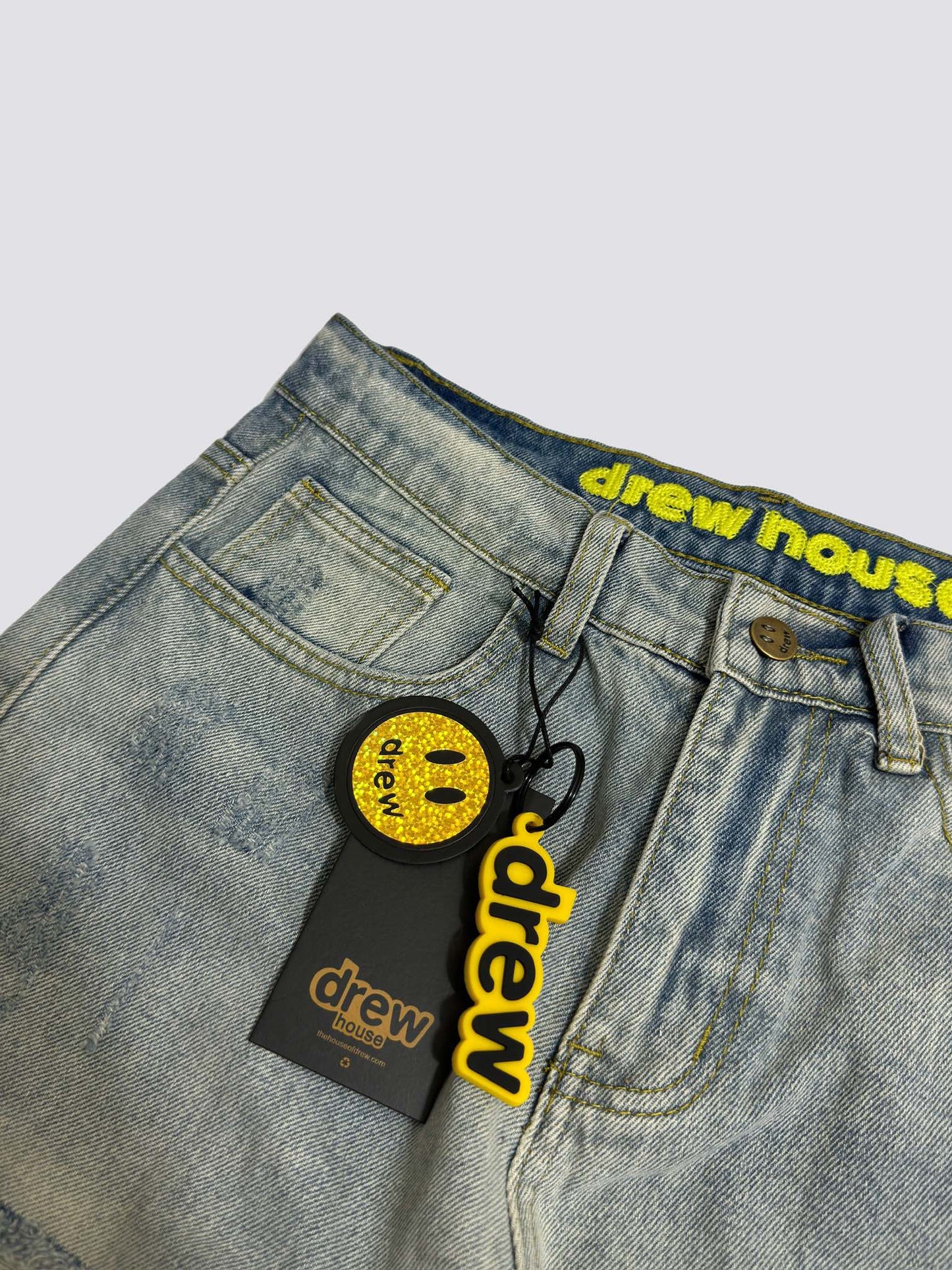 Drew House Smiley Face Jeans With Holes