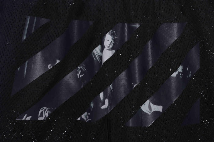 OW logo twill printed shorts