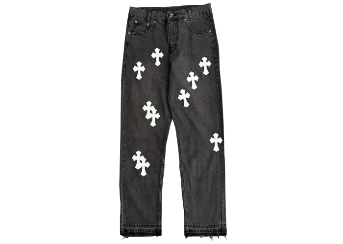 Chrome Hearts White Crosses Pants