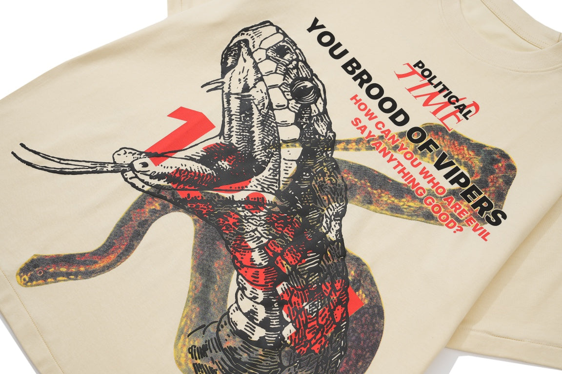 RRR-123 Alchemy Python foam printed short-sleeved T-shirt