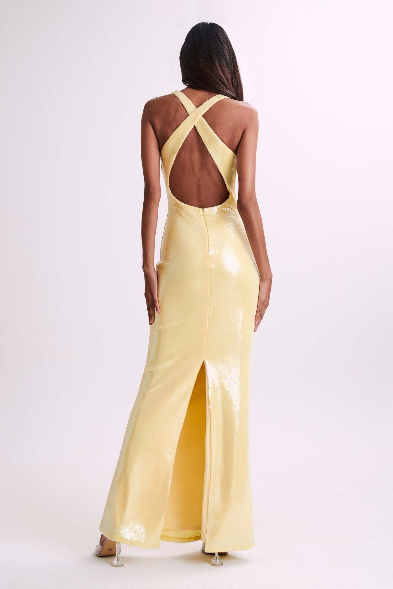 Sexy Cut-Out Halter High Slit Maxi Dress