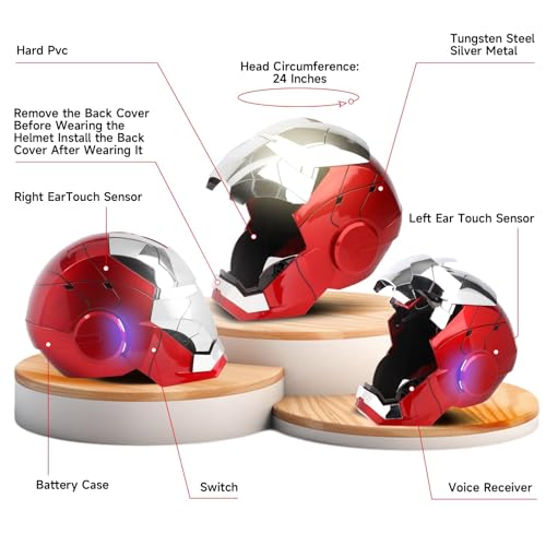 Iron-Man MK 5 Wearable Electronic Helmet: Voice & Remote Controlled, LED Eyes & Sound Effects, Perfect Super Hero Movie Prop and Figure for Adults Collectors- Ideal Gift for Halloween & Christmas