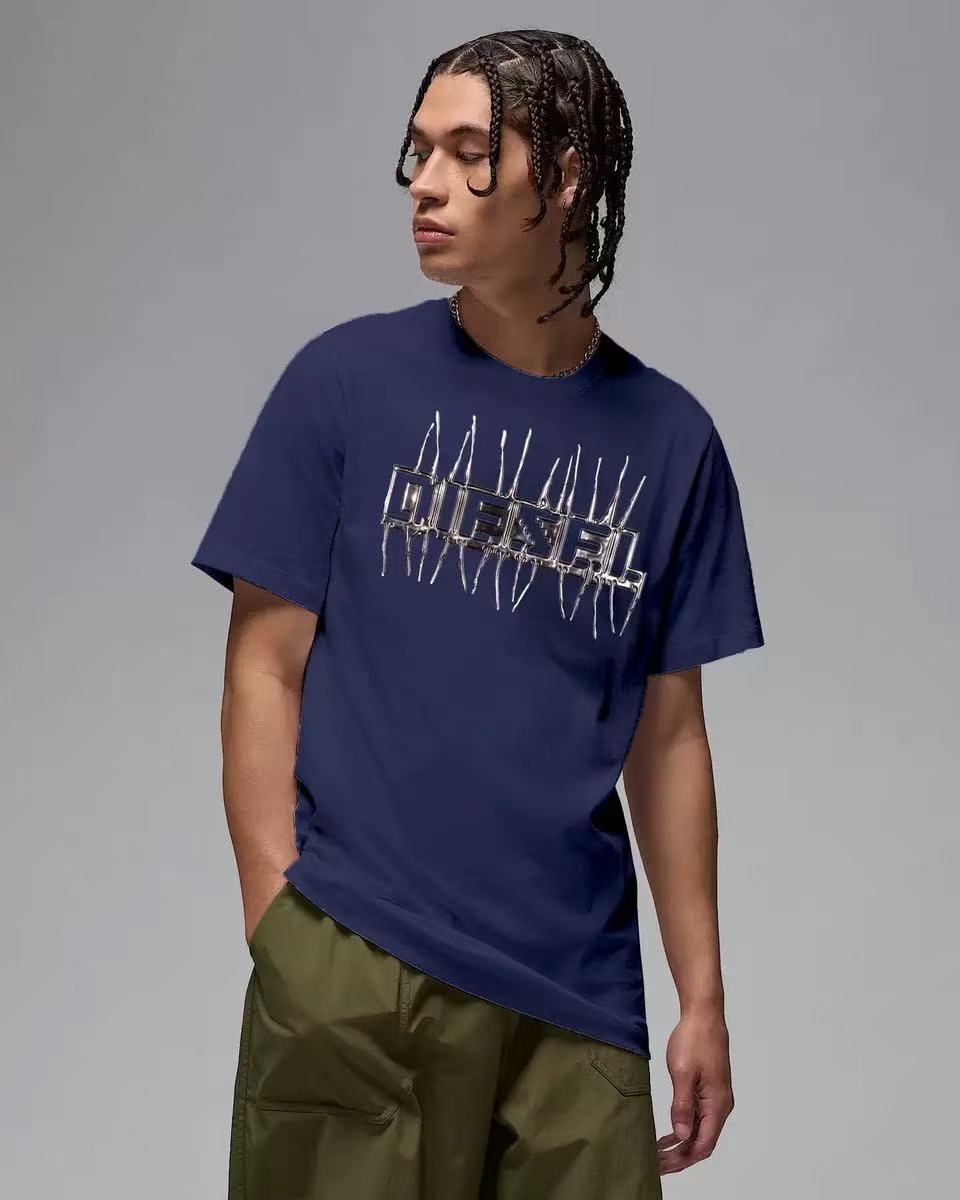 new releasing pure cotton gradient simple letter print T-shirt