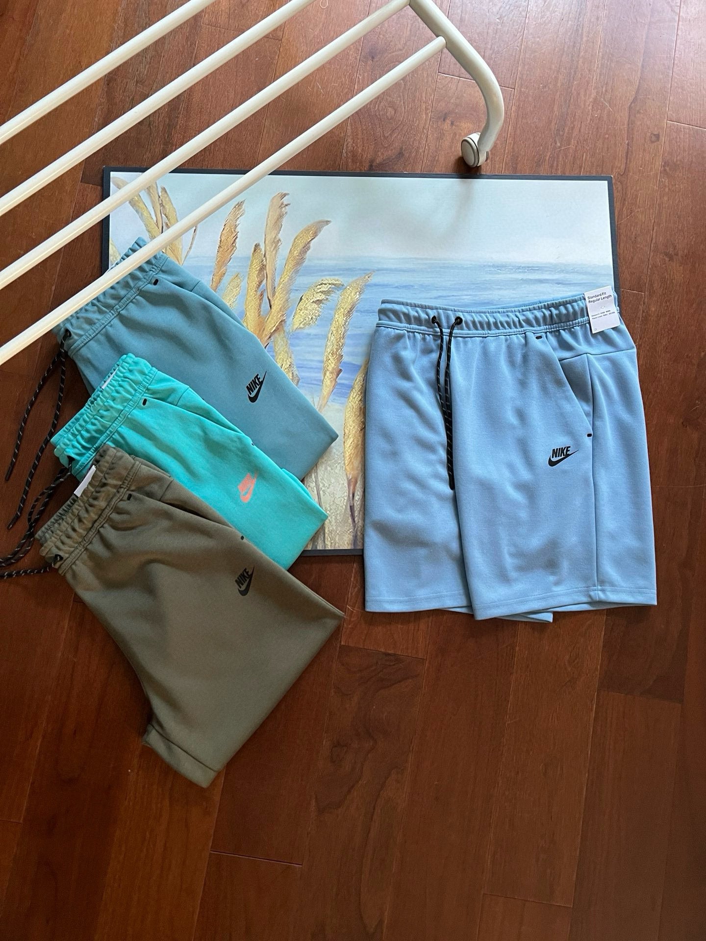 Drill Style TECH FLEECE New Men's Knitted Side Compression Sport Shorts Capri Pants