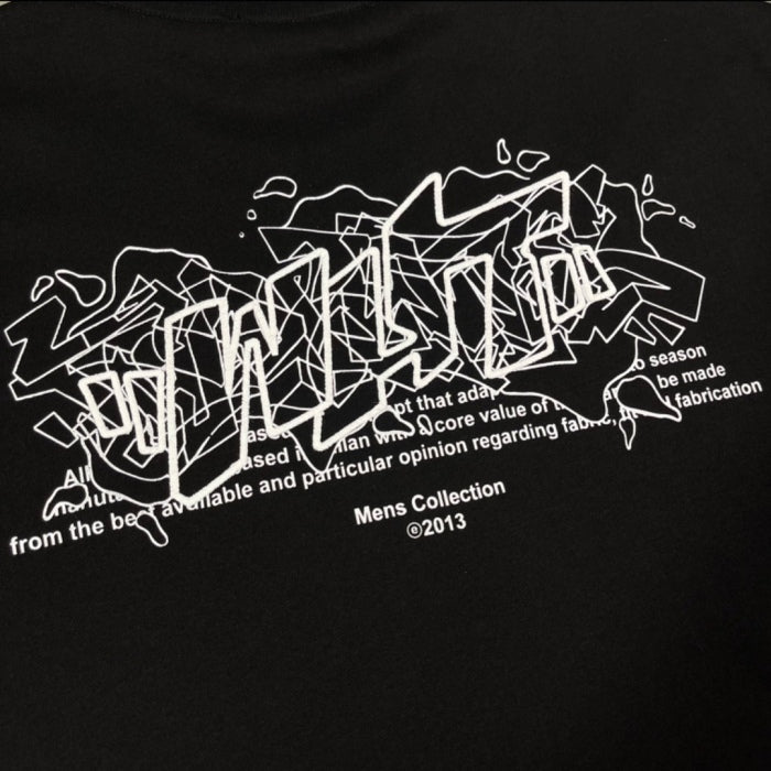 Ow23ss embroidery printing flocking letter short sleeves