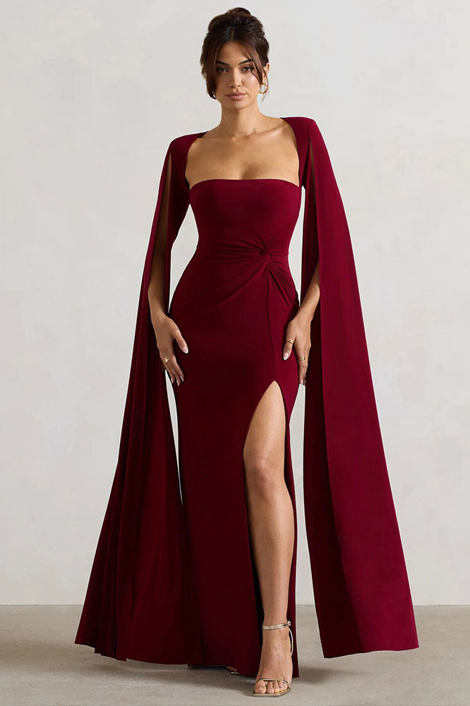 Queen's Cape - Slit Dress