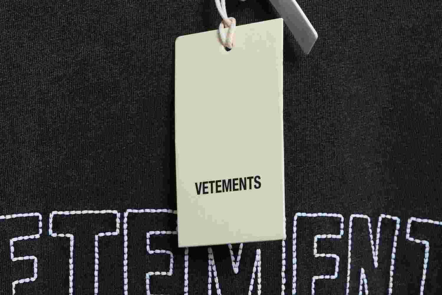 Vetements 23SS Washed Letter Embroidered Short Sleeve T-Shirt