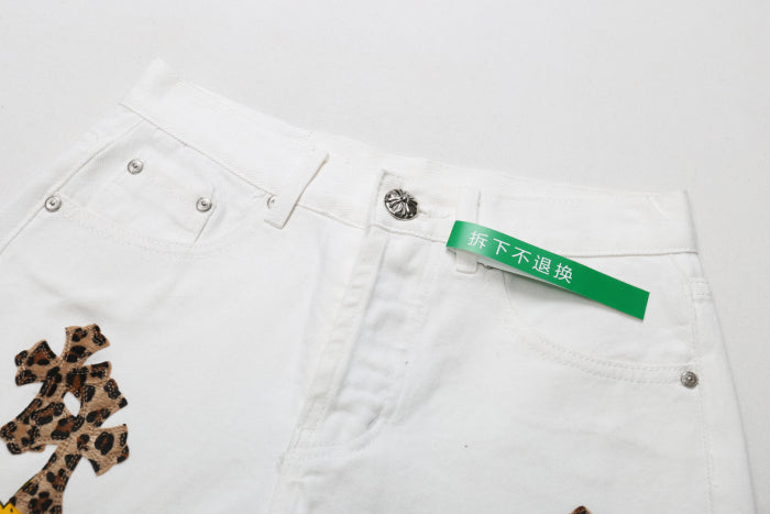 Chrome Hearts Ancient graffiti with Leopard Print Pants