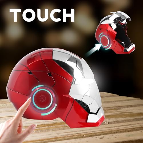 Iron-Man MK 5 Wearable Electronic Helmet: Voice & Remote Controlled, LED Eyes & Sound Effects, Perfect Super Hero Movie Prop and Figure for Adults Collectors- Ideal Gift for Halloween & Christmas