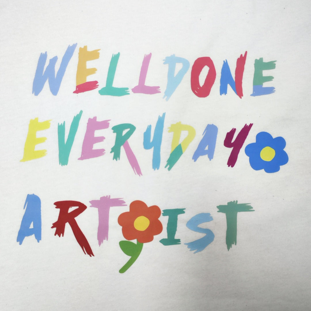 WE11D0NETRACK New Colorful Hand-Painted Graffiti T-Shirt