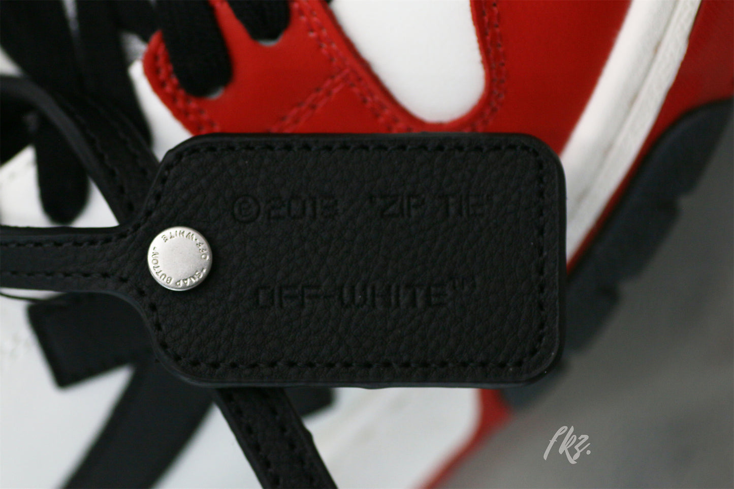OFF-WHITE White & Black Red 'Out Of Office' Sneakers