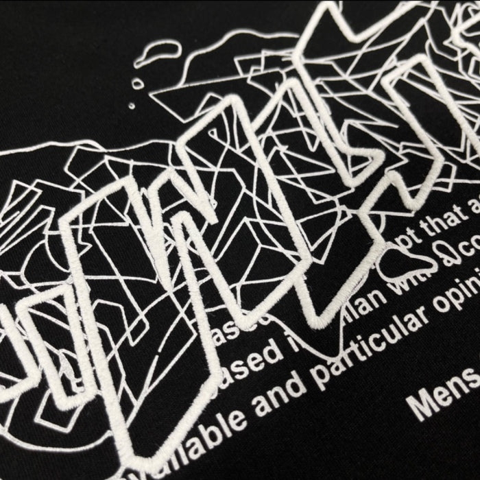 Ow23ss embroidery printing flocking letter short sleeves