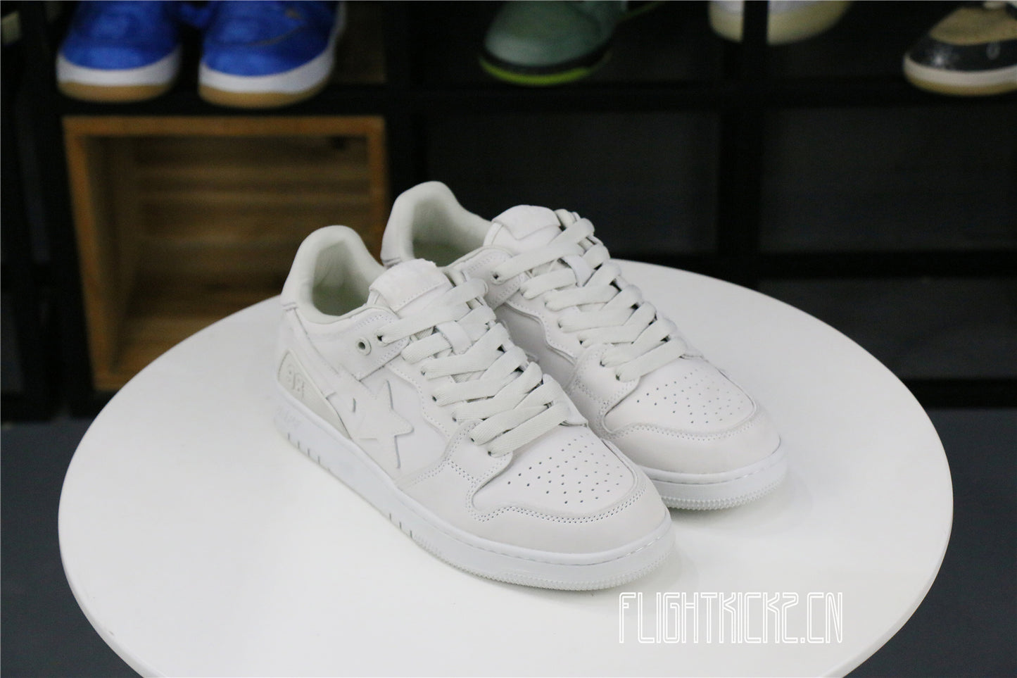 A Bathing Ape Bape SK8 Sta Triple White