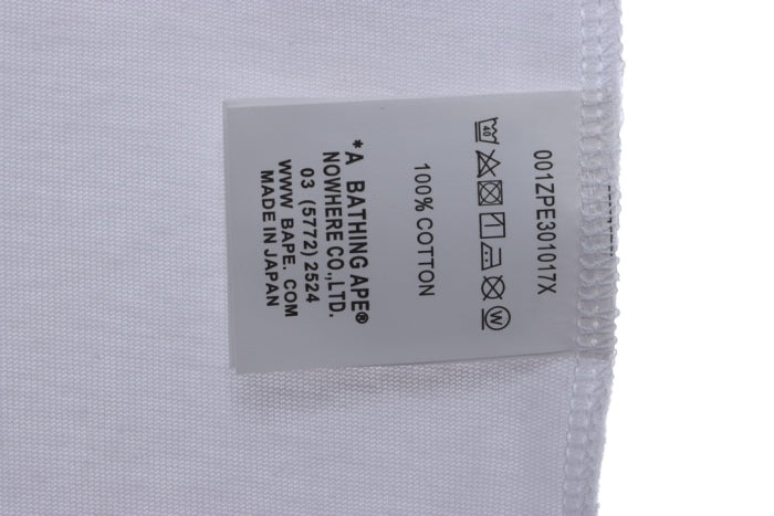 BAPE reverse ape initials printing short sleeves