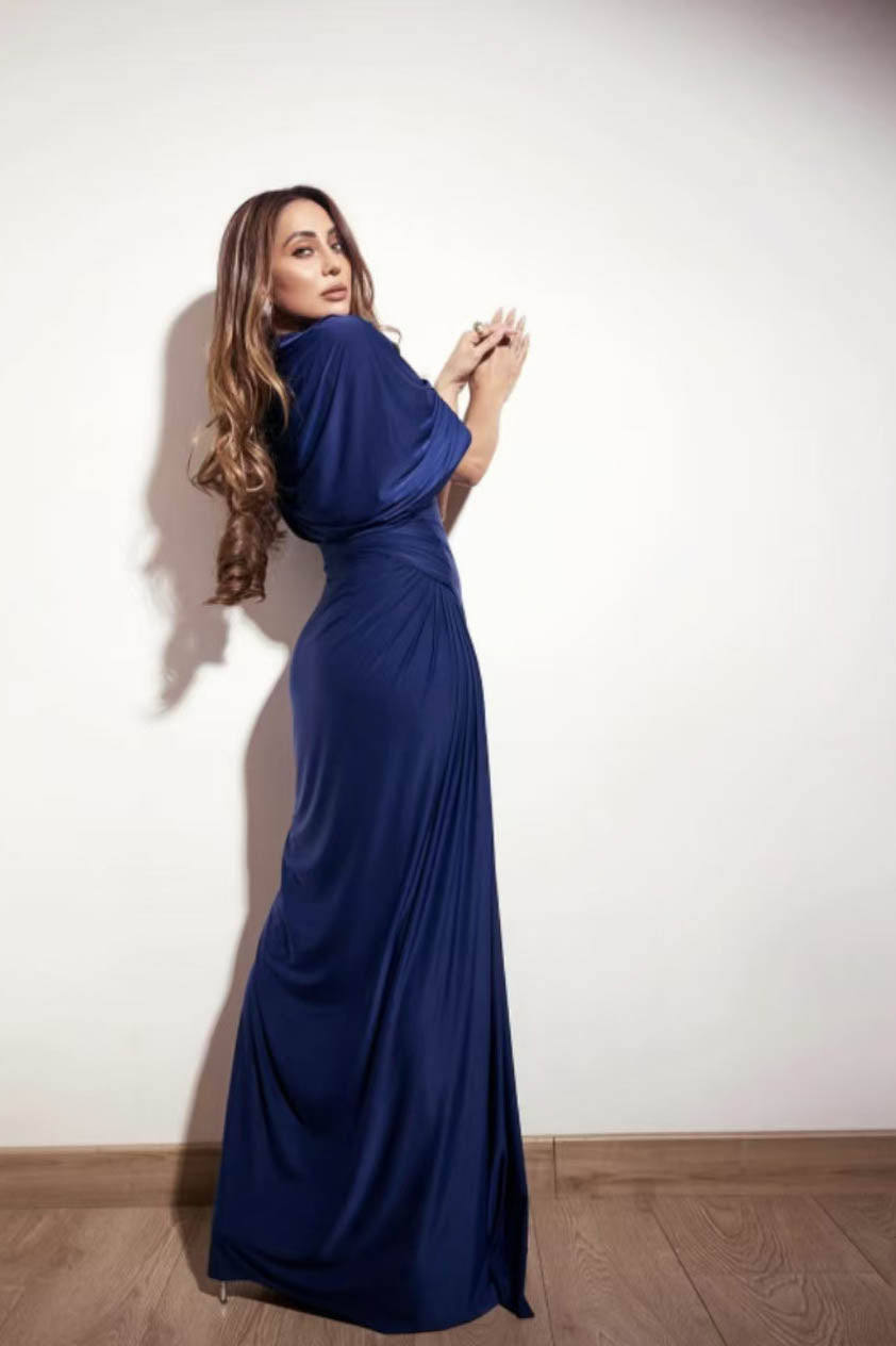 Cloud Drape Ruched Wrap Maxi Dress