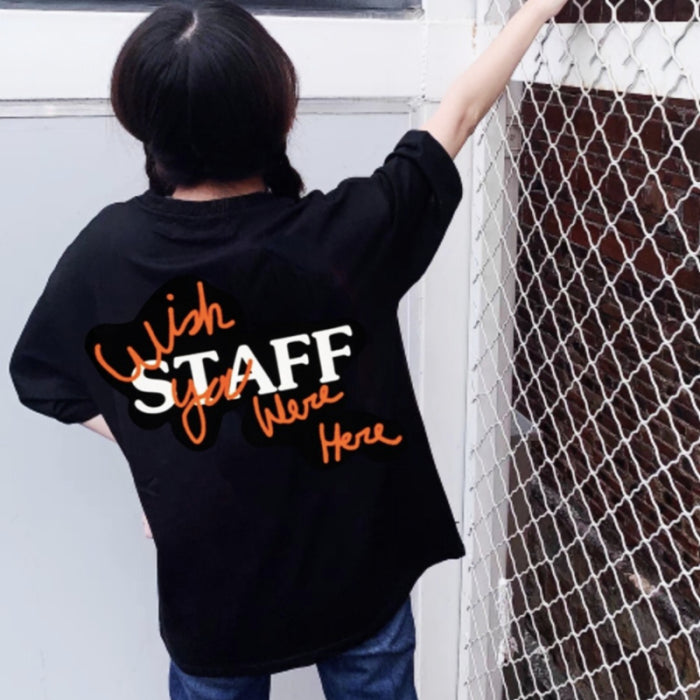 Travis Scott Cactus Jack Astroworld Staff head printing short sleeves