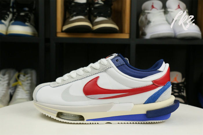 Sacai x Nike Cortez White blue red