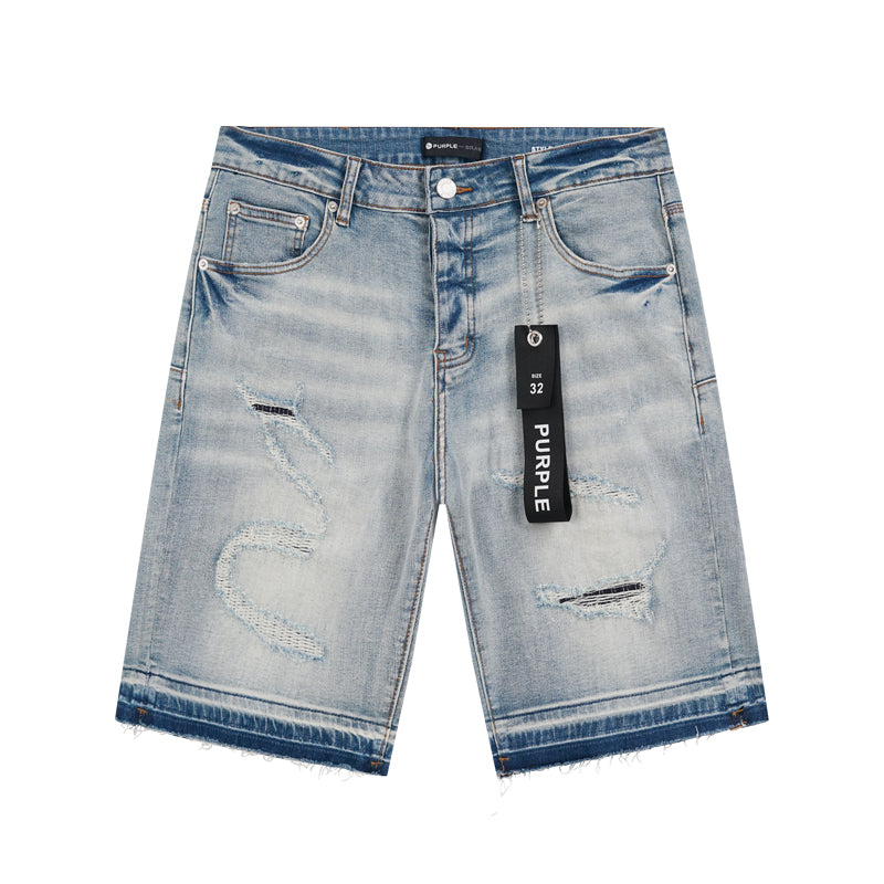 New releasing Patchwork denim shorts